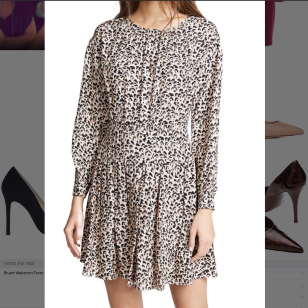 Rebecca Taylor Leopard Swing Dress Sz 8
